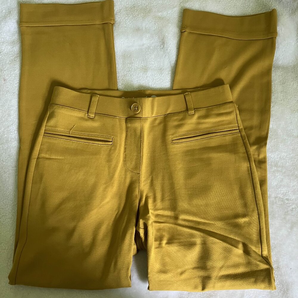 Betabrand Yellow cropped Work Trousers
